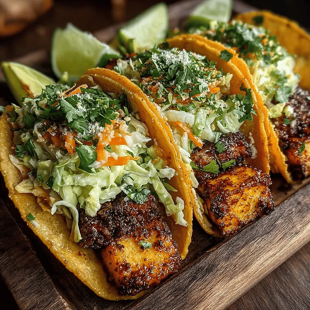 Crispy Tofu Tacos with Zesty Lime Slaw are a vibrant and satisfying plant-based dish that perfectly balances crunch and refreshing flavors. This recipe is not only a feast for the taste buds but also a colorful addition to your dinner table. Ideal for both seasoned vegans and those simply wanting to explore more plant-based options, this dish serves up a delightful alternative to traditional tacos. With its combination of marinated tofu and zesty, tangy slaw, these tacos deliver not just in flavor but also in nutrition, making them a fantastic choice for a wholesome meal.