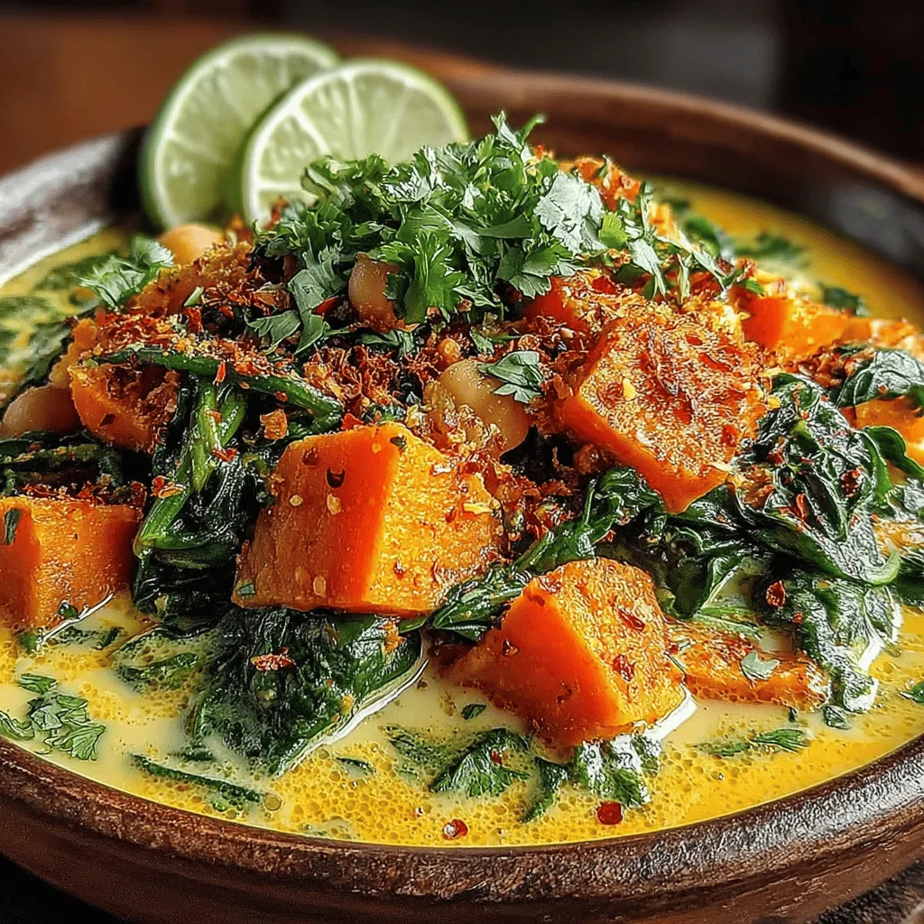 There’s something incredibly comforting about a pot of curry simmering on the stove, filling your kitchen with fragrant spices and the promise of a warm, satisfying meal. I remember the first time I tried making curry on a chilly evening, inspired by a trip to a vibrant market where the aroma of spices danced in the air. As I wandered through the stalls, I was captivated by the vivid colors of fresh produce and the earthy scent of spices that seemed to beckon me to create something special. This Sweet Potato & Spinach Chickpea Curry is a delightful blend of flavors that not only warms the body but also nourishes the soul.