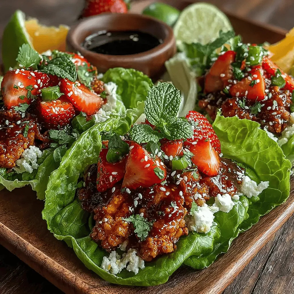 In the world of culinary delights, few dishes can claim the refreshing balance of flavors and textures that Tangy Strawberry Chicken Lettuce Wraps offer. This innovative recipe combines the savory richness of ground chicken with the vibrant tartness of fresh strawberries, resulting in a dish that is not only delicious but also visually appealing. As a health-conscious meal option, these lettuce wraps cater to those seeking a low-carb, gluten-free alternative to traditional wraps, making them a versatile choice for various dietary needs.