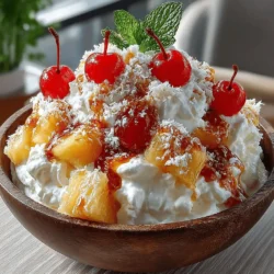In the realm of summer salads, few offerings can rival the refreshing, sweet, and creamy delight of Tropical Bliss Creamy Pineapple Salad. This vibrant dish is a culinary ode to the tropics, effortlessly combining the luscious flavors of ripe pineapple and creamy coconut with a smooth and dreamy base. As the weather warms up, gatherings with friends and family become more frequent, and this salad emerges as a perfect companion for picnics, barbecues, or even as a delightful dessert option.