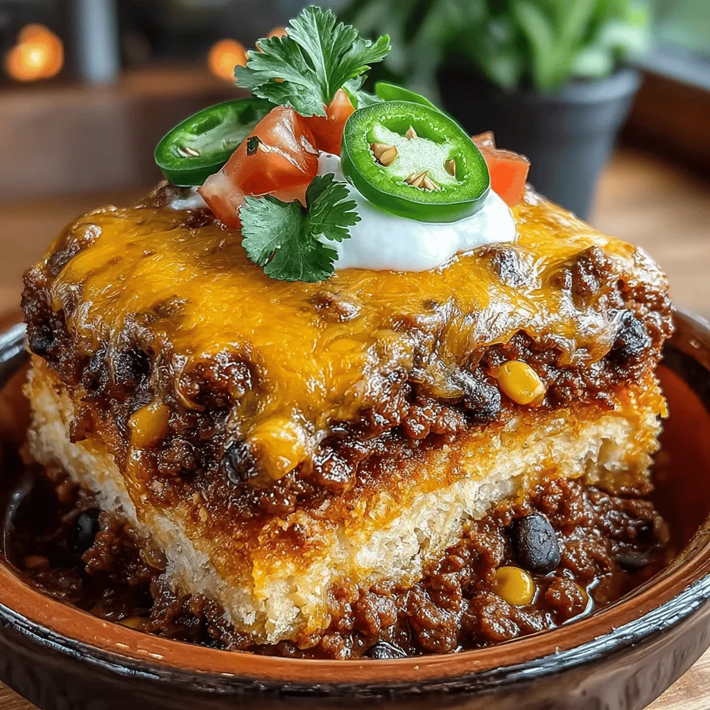 There’s something incredibly comforting about a warm, cheesy taco bake filling the house with its mouthwatering aroma. Growing up, my family and I would gather around the dinner table for taco nights, each person crafting their own masterpiece with toppings galore. Those evenings were filled with laughter, stories, and the occasional food fight over who got the last scoop of guacamole. Fast forward to today, I still cherish those moments, and I’ve found a way to bring that nostalgic joy into a single dish: the Zesty Tex-Mex Ground Beef Taco Bake. This recipe combines all the flavors of taco night while keeping it simple and satisfying. Whether you're hosting a family gathering, heading to a potluck, or just enjoying a cozy night in, this taco bake is sure to please everyone at the table.