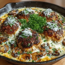 When it comes to quick and satisfying dinner options, the Creamy Cajun Mushroom Chicken Bake stands out as a delicious choice that is both simple to prepare and bursting with flavor. This dish marries the rich, robust flavors of Cajun seasoning with the comforting creaminess of a baked sauce, enveloping tender chicken breasts and savory mushrooms. It is the perfect recipe for families seeking a hearty meal that can be whipped up on a busy weeknight, bringing a touch of Southern comfort food to the dinner table.