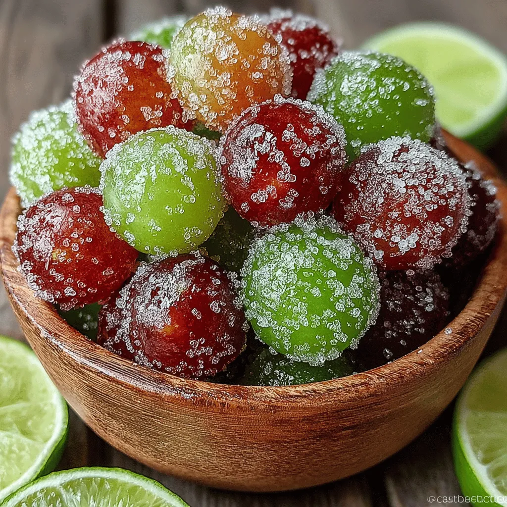 As the summer sun blazes overhead, finding ways to cool down and indulge in refreshing treats becomes a priority for many. Enter Zesty Frozen Grapes with Lime Sugar—a delightful, healthy snack that not only satisfies your sweet tooth but also offers a burst of zest that invigorates your palate. This recipe is an ideal choice for families looking for an easy yet impressive dessert, party hosts wanting a unique offering, or anyone simply craving a quick indulgence. The simplicity of the recipe, combined with its vibrant flavors and health benefits, makes it a true game-changer in the realm of frozen desserts.