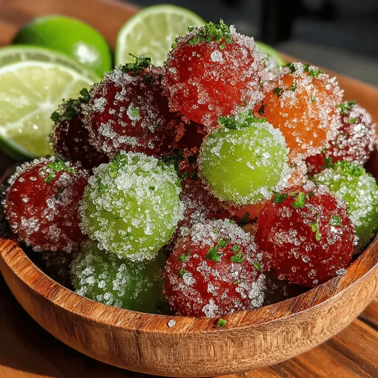 As the summer sun blazes overhead, finding ways to cool down and indulge in refreshing treats becomes a priority for many. Enter Zesty Frozen Grapes with Lime Sugar—a delightful, healthy snack that not only satisfies your sweet tooth but also offers a burst of zest that invigorates your palate. This recipe is an ideal choice for families looking for an easy yet impressive dessert, party hosts wanting a unique offering, or anyone simply craving a quick indulgence. The simplicity of the recipe, combined with its vibrant flavors and health benefits, makes it a true game-changer in the realm of frozen desserts.