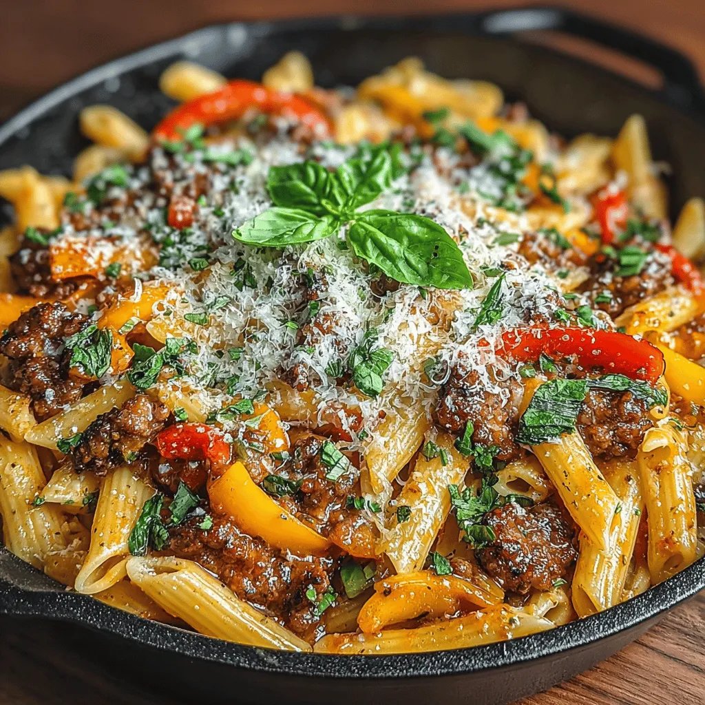 When it comes to quick and satisfying meals, few dishes can rival the comfort of an Italian Sausage & Pepper Pasta Skillet. This one-pan wonder not only simplifies the cooking process but also delivers a hearty meal brimming with rich flavors and colorful ingredients. With a balance of spicy sausage, sweet bell peppers, and perfectly cooked pasta, this dish is a delightful blend of textures and tastes that can easily become a weeknight staple.