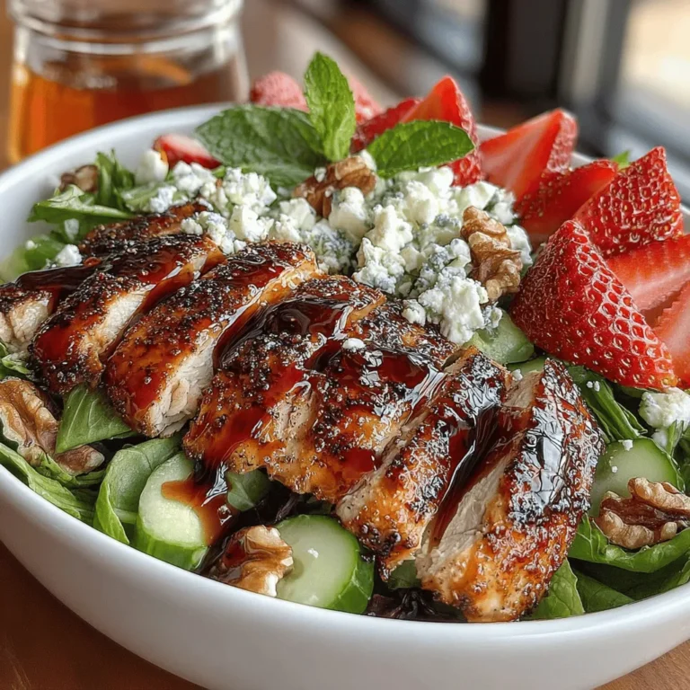 When the warmer months arrive, nothing is quite as appealing as a vibrant salad that combines fresh fruits and protein in a bowl. The Strawberry & Turkey Salad Bowl is not only visually stunning with its colorful ingredients, but it also promises a delightful blend of flavors and textures that make each bite a refreshing experience. This salad is perfect for a light lunch, a summer picnic, or even as a side dish for a more substantial dinner. With its balance of sweet, savory, and crunchy elements, it caters to a variety of palates and dietary preferences, making it a versatile choice for any occasion.