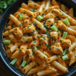 Spicy Cheesy Buffalo Chicken Pasta