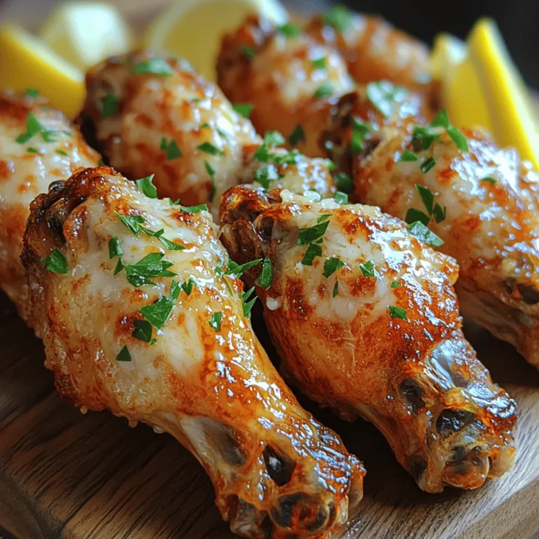 Chicken wings have secured their place as one of the most beloved snacks and meal options around the globe. Whether enjoyed at a lively gathering, during a nail-biting game day, or simply as a comforting dish on a casual evening, chicken wings never fail to satisfy. Among the myriad of flavors and styles available, Crispy Garlic Parmesan Wings stand out as a delightful combination of savory and rich tastes that appeals to both casual cooks and culinary enthusiasts alike. This recipe elevates the classic wing experience with a crispy exterior, a burst of garlic flavor, and a generous sprinkle of Parmesan cheese, making them an irresistible choice for any occasion.