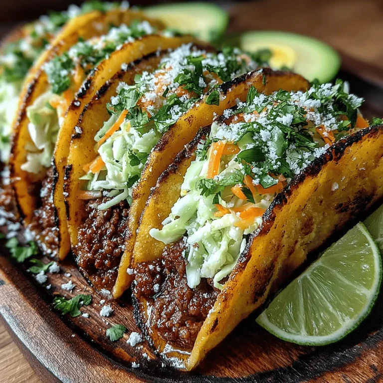 Tacos have long held a special place in the hearts (and stomachs) of food lovers around the world, and for good reason. Among the myriad of taco options, Zesty Beef Tacos with Lemon Slaw stand out not only for their vibrant taste but also for the fresh ingredients that elevate this dish to new heights. This recipe combines the rich, savory flavors of seasoned beef with a bright, zesty slaw, creating a satisfying meal that pleases the palate and nourishes the body.