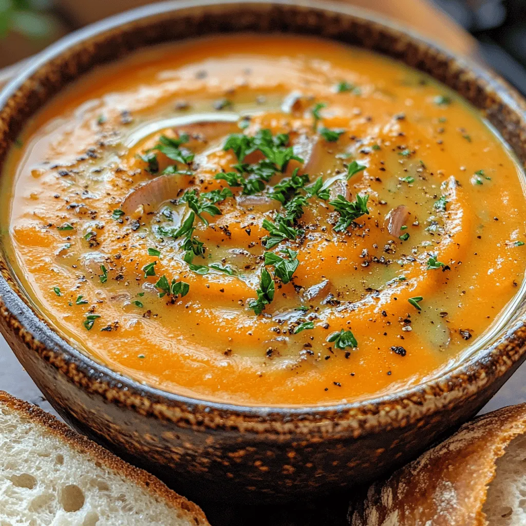 In the realm of comfort food, few dishes can evoke the same warmth and satisfaction as a bowl of soup. Among the many varieties available, Creamy Roasted Carrot Soup stands out as a vibrant and nourishing option that appeals to both the palate and the eye. This delightful recipe harnesses the natural sweetness of fresh carrots, combining it with aromatic spices and a luxuriously smooth texture to create a dish that feels like a warm hug on a chilly day. Whether you seek a quick and easy weeknight meal or an elegant starter for a dinner gathering, this soup is bound to impress your family and guests alike.