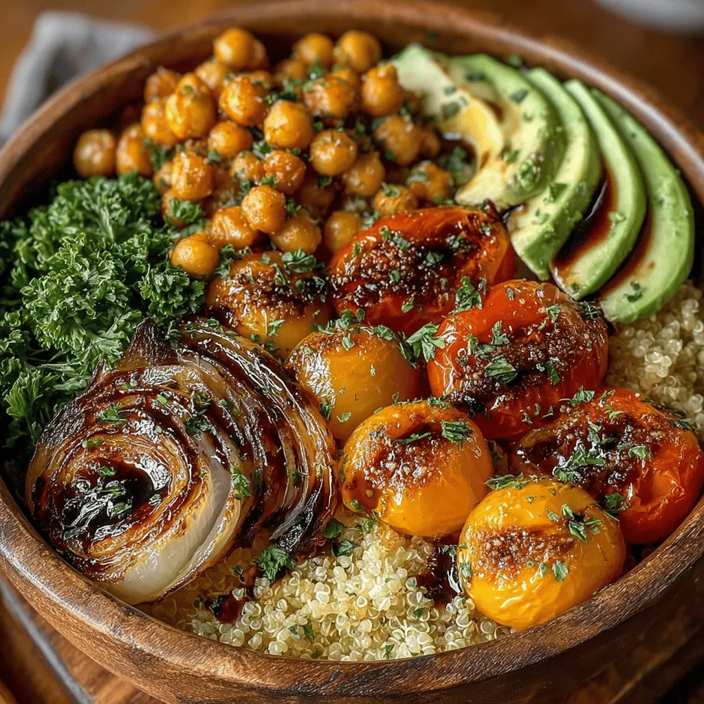 In an age where healthy eating meets convenience and flavor, the Roasted Tomato Chickpea Quinoa Bowl stands out as a vibrant, nutrient-dense dish that is both satisfying and easy to prepare. This recipe not only offers a delightful medley of flavors but also packs a powerful nutritional punch, making it an ideal choice for busy weeknights or meal prepping for the days ahead. With its colorful ingredients and hearty components, this bowl is a feast for both the eyes and the palate, appealing to a wide range of dietary preferences including vegan and gluten-free.