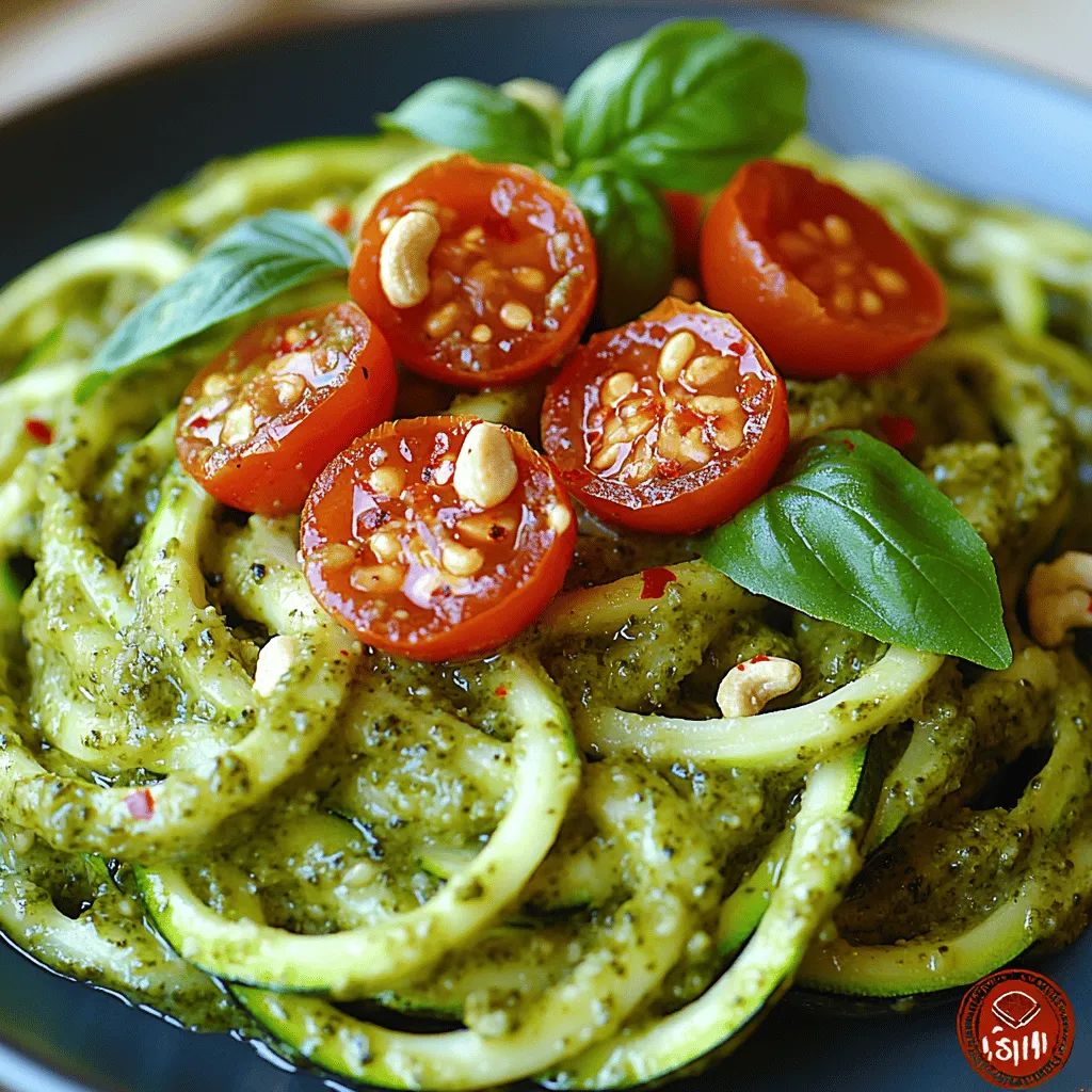 Using fresh ingredients is crucial in creating the best version of Creamy Pesto Zucchini Noodles. Fresh zucchini not only enhances the flavor but also provides the perfect texture for your noodles. When selecting zucchini, look for firm, smooth-skinned varieties with vibrant color. Fresh basil is another key player in this dish; its aromatic properties elevate the overall taste of the pesto. Opt for organic basil if possible, as it tends to have a more robust flavor. Additionally, using fresh garlic and high-quality olive oil will significantly impact the final sauce, resulting in a creamy, rich, and flavorful dish that tantalizes the taste buds.