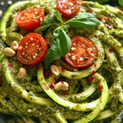 Creamy Pesto Zucchini Noodles: A Culinary Delight