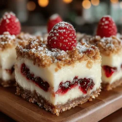 Desserts have an enchanting ability to bring people together, often captivating us with their rich flavors and diverse textures. The perfect dessert strikes a balance between sweet and savory, light and indulgent. Among the plethora of dessert options, Raspberry Oatmeal Cheesecake Bars stand out as a delightful fusion that transcends the ordinary cheesecake experience. This innovative twist offers a harmonious blend of creamy cheesecake and a hearty oatmeal crust, making it an irresistible treat for any occasion.