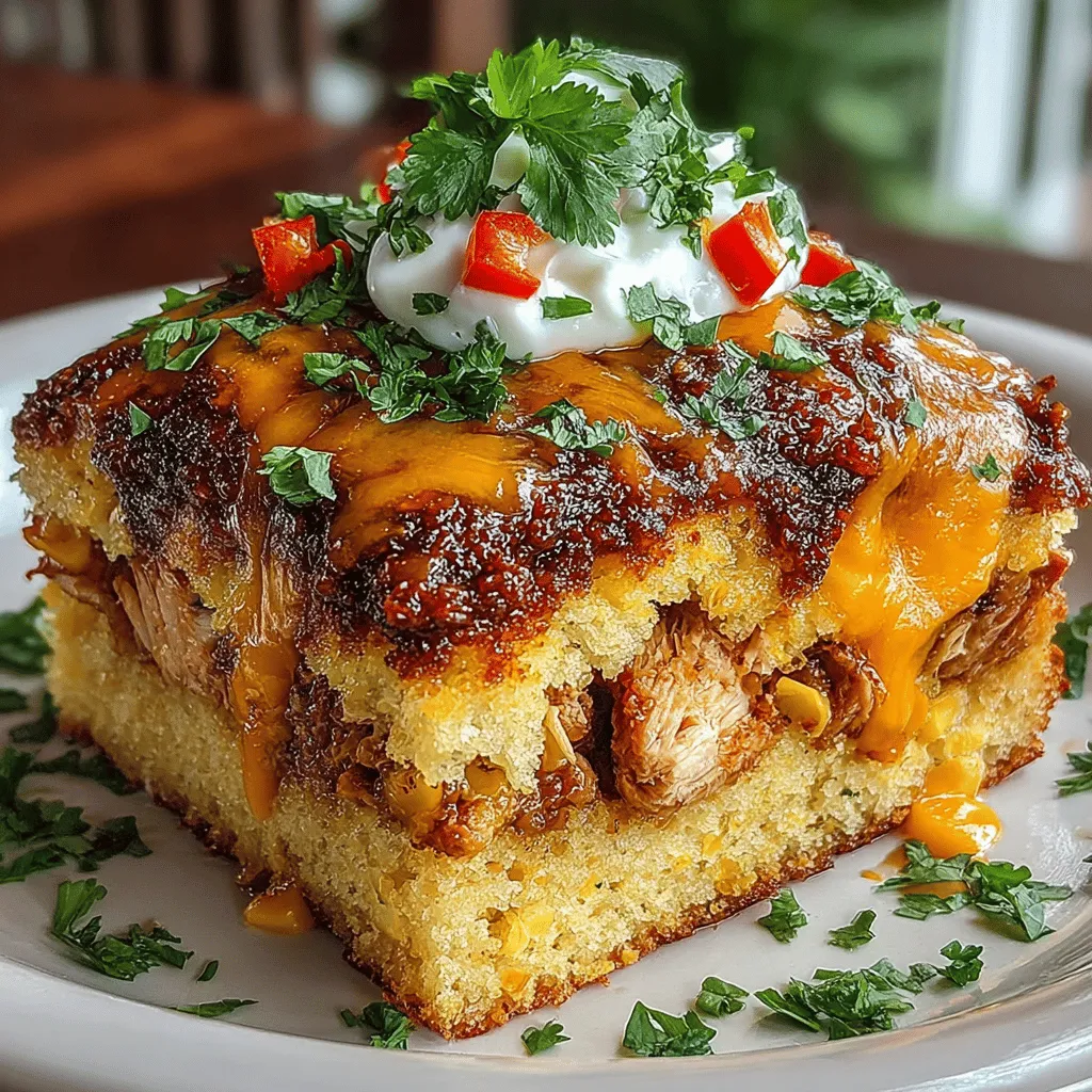 In the realm of comforting home-cooked meals, few dishes rival the satisfaction of a well-crafted casserole. The Zesty Chicken & Cornbread Casserole not only exemplifies this comfort but also brings a delightful twist to the traditional casserole experience. This dish marries the savory flavors of tender shredded chicken with the sweetness of corn, all enveloped in a light and fluffy cornbread topping. Ideal for family gatherings, potluck events, or even a simple weeknight dinner, the vibrant colors and enticing aromas of this casserole make it an instant crowd-pleaser.