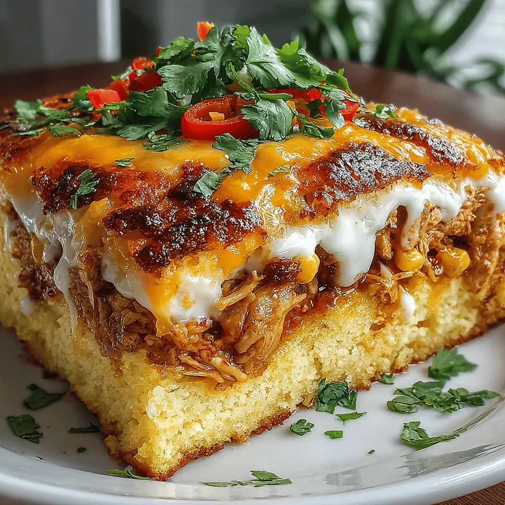 In the realm of comforting home-cooked meals, few dishes rival the satisfaction of a well-crafted casserole. The Zesty Chicken & Cornbread Casserole not only exemplifies this comfort but also brings a delightful twist to the traditional casserole experience. This dish marries the savory flavors of tender shredded chicken with the sweetness of corn, all enveloped in a light and fluffy cornbread topping. Ideal for family gatherings, potluck events, or even a simple weeknight dinner, the vibrant colors and enticing aromas of this casserole make it an instant crowd-pleaser.