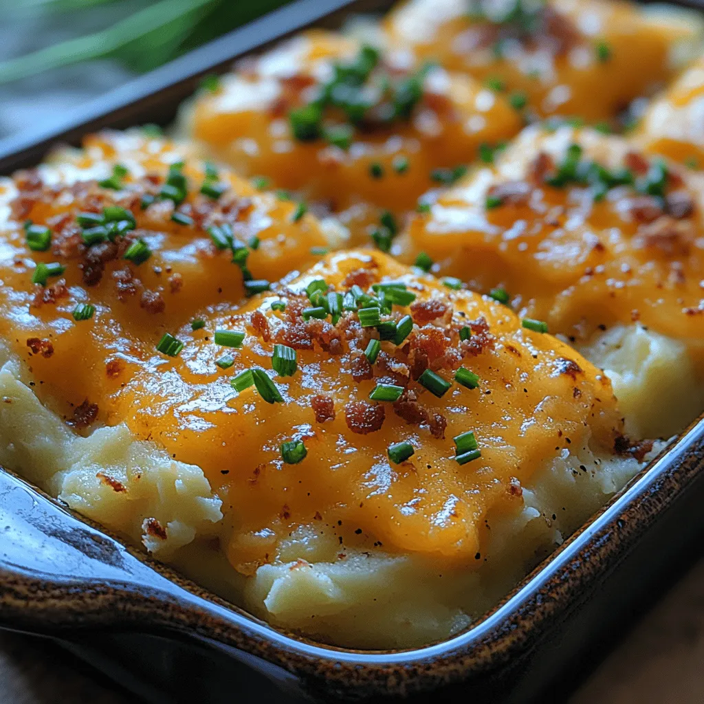 Creating this Cheesy Bacon Bliss Mashed Potato Casserole is simple and straightforward. Here’s how to do it: