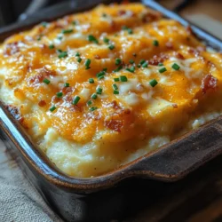 Creating this Cheesy Bacon Bliss Mashed Potato Casserole is simple and straightforward. Here’s how to do it: