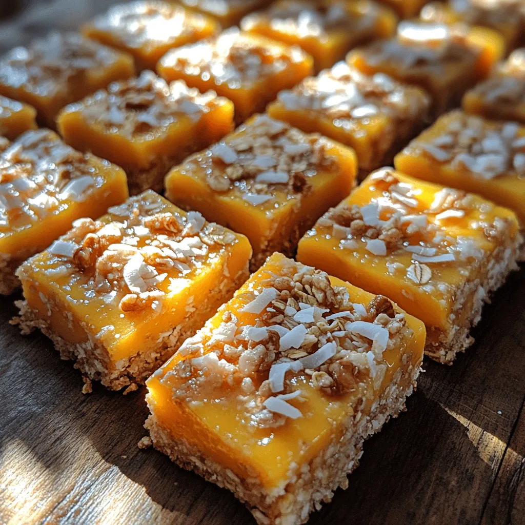In recent years, no-bake desserts have gained immense popularity among home cooks and dessert enthusiasts alike. The appeal lies in their simplicity and the fact that they can be prepared with minimal time and effort, allowing you to whip up a delicious treat without the need for an oven. This makes them not only a favorite for busy individuals but also a perfect solution for warm weather gatherings when turning on the oven may not be ideal. Among the myriad of no-bake options available, Tropical Delight No-Bake Mango Coconut Bars stand out for their vibrant flavors and health-conscious ingredients.