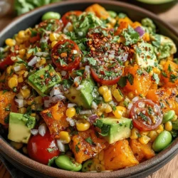 As summer unfolds, it brings with it a vibrant array of fresh produce that inspires home cooks and food enthusiasts alike. One dish that perfectly embodies the spirit of the season is the Sunny Sweet Corn & Edamame Delight. This delightful salad not only bursts with color but also offers a refreshing blend of flavors that can elevate any meal. Imagine a bowl filled with golden sweet corn, bright green edamame, and a rainbow of vegetables, all harmoniously coming together to create a dish that is as pleasing to the eye as it is to the palate.