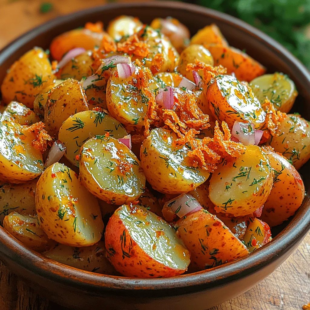 Potato salad is a classic side dish that has graced countless tables, from family gatherings to summer barbecues. Its creamy texture and comforting flavors make it a beloved staple for many. However, traditional potato salads can sometimes be a bit predictable, lacking the excitement that comes from unique flavor combinations. Enter the Crunchy Dill Pickle Potato Salad—a delightful twist on the classic recipe that introduces a zesty crunch of dill pickles, elevating this dish to a whole new level.