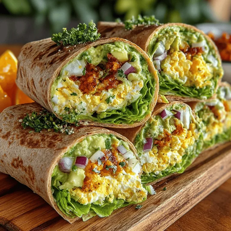 In today’s fast-paced world, finding a healthy, satisfying meal that’s easy to prepare can feel like a challenge. With the growing interest in nutritious eating, many are turning to quick yet wholesome recipes that cater to busy lifestyles. Enter the Creamy Avocado Egg Salad Wraps: a delightful fusion of flavors and textures that combines the creaminess of ripe avocados with the protein-packed goodness of hard-boiled eggs. These wraps are not only nutritious but also quick to make, requiring just 15 minutes of prep time, making them an ideal choice for lunch, dinner, or even a snack.