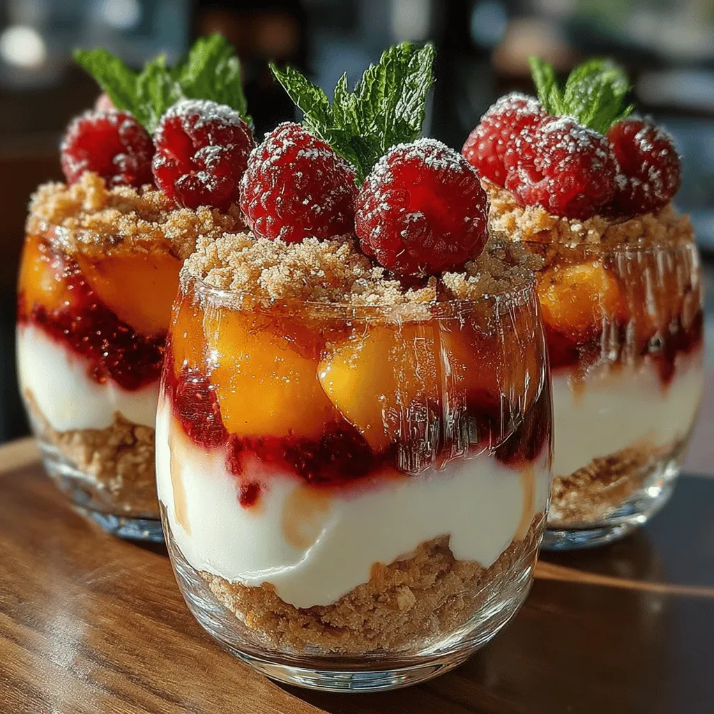 To create a luscious raspberry sauce that will elevate your Peach Melba Yogurt Parfaits, start with fresh or frozen raspberries. If you're using frozen raspberries, allow them to thaw at room temperature for about 30 minutes before mashing. Place the raspberries in a mixing bowl and use a fork or a potato masher to gently crush them. The goal is to break down the berries while leaving some texture intact, which will add character to your sauce.
