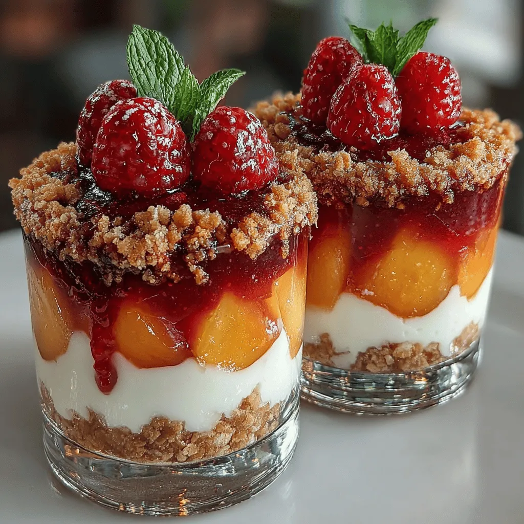 To create a luscious raspberry sauce that will elevate your Peach Melba Yogurt Parfaits, start with fresh or frozen raspberries. If you're using frozen raspberries, allow them to thaw at room temperature for about 30 minutes before mashing. Place the raspberries in a mixing bowl and use a fork or a potato masher to gently crush them. The goal is to break down the berries while leaving some texture intact, which will add character to your sauce.