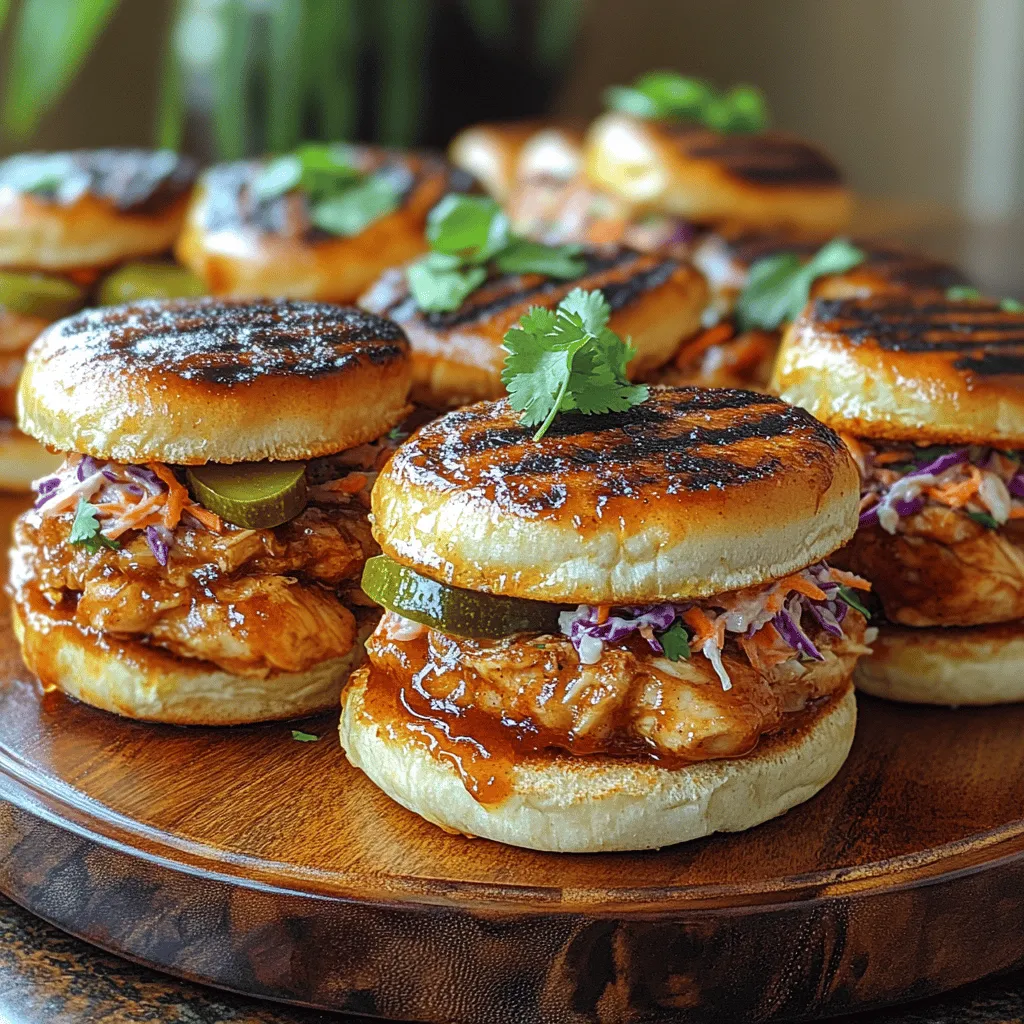 To whip up these Smoky Honey BBQ Chicken Sliders, you’ll need a handful of simple yet flavorful ingredients: