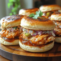 To whip up these Smoky Honey BBQ Chicken Sliders, you’ll need a handful of simple yet flavorful ingredients: