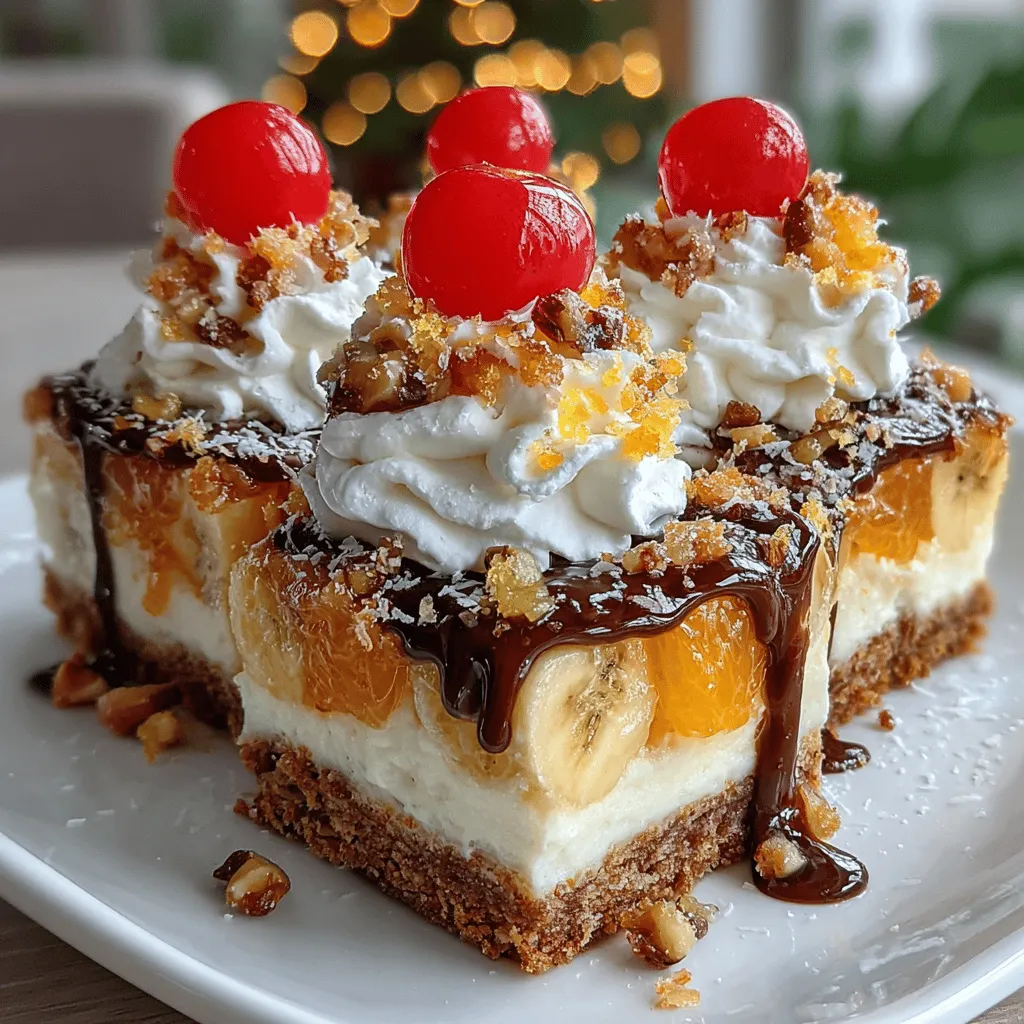 When it comes to indulgent desserts, few can rival the classic banana split. This beloved treat, traditionally made with scoops of ice cream, fresh banana slices, and a drizzle of chocolate sauce, has been a staple in American ice cream parlors since the early 1900s. However, as culinary trends have evolved, so too has the way we enjoy this delightful combination of flavors. Enter the no-bake banana split bars—a modern twist that captures all the joy of the original dessert but with a fraction of the effort. These bars are not only visually appealing but also incredibly easy to prepare, making them a perfect choice for gatherings, picnics, or simply a sweet indulgence at home.