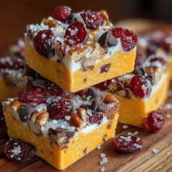 The beauty of Autumn Bliss Pumpkin Yogurt Bark lies not only in its creamy texture and rich pumpkin flavor but also in its versatility. While the basic recipe includes pumpkin puree, Greek yogurt, and a sprinkle of cinnamon, you can elevate this treat with an array of toppings.