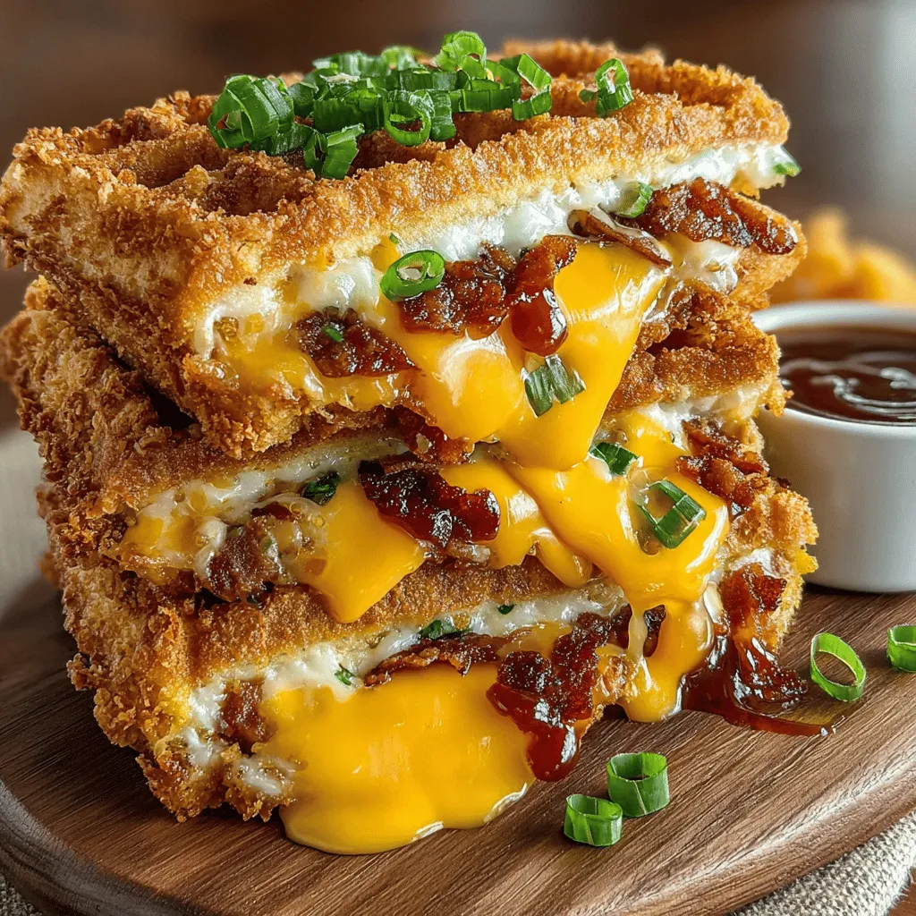 <strong>Introduction</strong>” /></p>
</p>
<h2>Cooking the Waffles</h2>
</p>
<p>The foundation of the Waffle Delight Sandwich is, of course, the waffle itself. Achieving that perfect golden-brown color and crispy texture is crucial for creating a satisfying sandwich. Here are some essential tips for cooking your waffles to perfection:</p>
</p>
<p>1. <strong>Preheat the Waffle Iron</strong>: Start by preheating your waffle iron according to the manufacturer’s instructions. A properly heated waffle iron ensures that the batter starts cooking immediately, giving you that beautiful golden color.</p>
</p>
<p>2. <strong>Optimal Batter Consistency</strong>: Your batter should be thick but pourable. If it’s too runny, the waffles may turn out soggy. Conversely, if it’s too thick, they may not cook evenly. A good rule of thumb is to let your batter rest for 5-10 minutes after mixing, which allows the gluten to relax and results in lighter waffles.</p>
</p>
<p>3. <strong>Cooking Temperature</strong>: Depending on the type of waffle iron, the ideal cooking temperature usually falls between 350°F to 400°F. For a perfectly cooked waffle, you should aim for around 375°F.</p>
</p>
<p>4. <strong>Cooking Time</strong>: Waffle cooking times typically range from 3 to 5 minutes. It’s essential to keep an eye on your waffles during this time. When the steam reduces significantly and the indicator light on your waffle iron (if available) signals that they are done, you are ready to take them out.</p>
</p>
<p>5. <strong>Crispiness Tip</strong>: For extra crispy waffles, consider placing them in a preheated oven at 200°F while you prepare the rest of your sandwiches. This will keep them warm without losing that desirable crunch.</p>
</p>
<h2>Assembling the Sandwiches</h2>
</p>
<p>Now that your waffles are perfectly cooked, it’s time to assemble your Waffle Delight Sandwiches. The layering process is vital for maximizing flavor and texture. Here’s how to create an unforgettable sandwich:</p>
</p>
<p>1. <strong>Choose Your Base</strong>: Start with one waffle as your base. This can be a plain waffle, or you can opt for flavored versions like cinnamon or vanilla for added depth.</p>
</p>
<p>2. <strong>Spread the Sauce</strong>: Add a generous layer of your chosen sauce on the waffle. Options like creamy ranch, spicy sriracha mayo, or even a tangy mustard can elevate the flavors significantly.</p>
</p>
<p>3. <strong>Layer Your Fillings</strong>: Next, stack your fillings. Start with a protein layer; this could be crispy bacon, grilled chicken, or a plant-based protein like chickpea patties for a vegetarian option. Follow this with a layer of cheese—melted gouda, sharp cheddar, or even a creamy mozzarella work wonderfully.</p>
</p>
<p>4. <strong>Add Fresh Ingredients</strong>: To create a contrast in texture and flavor, add fresh ingredients such as sliced tomatoes, leafy greens, or avocado. These will not only enhance the taste but also add a refreshing crunch.</p>
</p>
<p>5. <strong>Top it Off</strong>: Finally, crown your creation with another waffle. This makes it a true sandwich and also helps hold all the delicious fillings together.</p>
</p>
<p>Encourage creativity! Feel free to mix and match ingredients based on your preferences or what you have on hand. The beauty of Waffle Delight Sandwiches lies in their versatility.</p>
</p>
<h2>Baking the Sandwiches</h2>
</p>
<p>Baking your assembled sandwiches takes them to the next level by enhancing the flavors and melding the ingredients together. Here’s how to do it:</p>
</p>
<p>1. <strong>Preheat the Oven</strong>: Set your oven to 375°F. This temperature allows your sandwiches to heat through without burning.</p>
</p>
<p>2. <strong>Arrange on a Baking Sheet</strong>: Place your assembled sandwiches on a baking sheet lined with parchment paper. This prevents sticking and makes cleanup easier.</p>
</p>
<p>3. <strong>Bake to Perfection</strong>: Bake the sandwiches for about 10-15 minutes, or until the cheese is beautifully melted and bubbly, and the waffles are crispy. If you prefer extra crunch, you can turn on the broiler for the last 2 minutes, but be sure to keep a close eye to avoid burning.</p>
</p>
<p>4. <strong>Rest Before Serving</strong>: Once out of the oven, let the sandwiches rest for a couple of minutes. This allows the cheese to set slightly, making for easier cutting and serving.</p>
</p>
<h2>Serving Suggestions</h2>
</p>
<p>Your Waffle Delight Sandwiches are now ready to be served! Here are some suggestions to elevate your meal:</p>
</p>
<p>1. <strong>Side Pairings</strong>: These sandwiches can be paired with a side salad for a refreshing contrast. A simple mixed greens salad with a light vinaigrette works well, or you could opt for sweet potato fries for a comforting side.</p>
</p>
<p>2. <strong>Dipping Sauces</strong>: Consider serving with an array of dipping sauces such as honey mustard, BBQ sauce, or even a spicy aioli. These add an interactive element and allow guests to personalize their meal.</p>
</p>
<p>3. <strong>Garnishing</strong>: Garnish your plates with fresh herbs or microgreens for an elegant touch. A sprinkle of freshly cracked black pepper or a drizzle of balsamic glaze can also enhance the presentation.</p>
</p>
<p>4. <strong>Beverage Pairing</strong>: Complement your meal with a refreshing drink. Iced tea, lemonade, or even a light beer can be great options for adults, while children might enjoy a fruit smoothie or sparkling water.</p>
</p>
<h2>Nutritional Information</h2>
</p>
<p>Waffle Delight Sandwiches can be a balanced meal option when prepared thoughtfully. Here’s a breakdown of their nutritional aspects:</p>
</p>
<p>– <strong>Carbohydrates</strong>: The waffles provide a good source of carbohydrates, which serve as energy for your body. Using whole grain flour for the waffles can boost fiber content.</p>
</p>
<p>– <strong>Proteins</strong>: Adding protein-rich fillings such as eggs, chicken, or plant-based proteins ensures you have a satiating meal. Protein is essential for muscle repair and overall health.</p>
</p>
<p>– <strong>Fats</strong>: Depending on your choice of cheese and sauces, the fat content can vary. Opting for lower-fat cheese or using avocado can enhance the nutritional profile without sacrificing flavor.</p>
</p>
<p>For those with dietary restrictions, consider these modifications:</p>
</p>
<p>– <strong>Gluten-Free Options</strong>: Substitute regular flour with gluten-free flour blends or use almond flour for a low-carb option.</p>
</p>
<p>– <strong>Vegetarian Alternatives</strong>: Use plant-based proteins such as tofu, tempeh, or beans in place of meat, and explore vegan cheese options to keep it plant-based.</p>
</p>
<h2>Creative Variations and Additions</h2>
</p>
<p>The beauty of the Waffle Delight Sandwich is its versatility. Here are some creative variations and additions to consider:</p>
</p>
<p>1. <strong>Alternative Fillings</strong>: Try different proteins such as smoked salmon, grilled vegetables, or a hearty bean mix to cater to various dietary preferences.</p>
</p>
<p>2. <strong>Cheese Choices</strong>: Experiment with different types of cheese; brie can create a luxurious twist, while pepper jack can add a spicy kick.</p>
</p>
<p>3. <strong>Seasonal Variations</strong>: Incorporate seasonal ingredients like roasted pumpkin in the fall, fresh berries in the summer, or leafy greens during the spring for a vibrant twist.</p>
</p>
<p>4. <strong>Sweet and Savory Combos</strong>: Don’t shy away from sweet options! Add a layer of Nutella or peanut butter and sliced bananas for a dessert version of the sandwich.</p>
</p>
<h2>Conclusion</h2>
</p>
<p>Waffle Delight Sandwiches are not just a meal; they are a delightful experience that brings joy to the table. With their fun and versatile nature, these sandwiches can easily be customized to suit any occasion, whether it’s a casual family dinner or a gathering with friends.</p>
</p>
<p>Encourage readers to explore their creativity in the kitchen by experimenting with different ingredients and flavors. The joy of cooking lies in the freedom to make a recipe your own, and these sandwiches offer the perfect platform for culinary creativity.</p>
</p>
<p>With easy preparation steps and endless possibilities, Waffle Delight Sandwiches will undoubtedly become a favorite in your household. So grab your ingredients, fire up that waffle iron, and enjoy the delicious journey of making and sharing this unique dish!</p>
</div>
