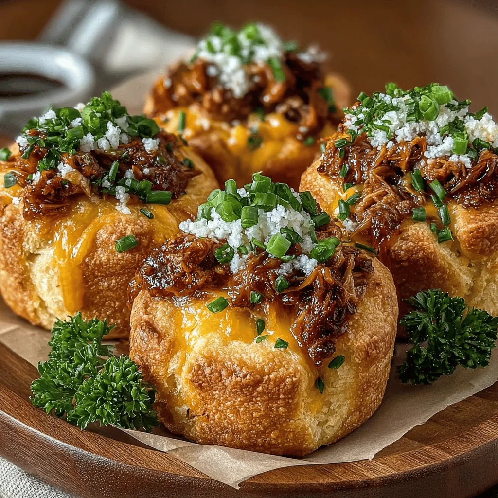 Mini BBQ Chicken Crescent Bites are a mouthwatering appetizer that brings a delightful twist to traditional snack fare. The combination of flaky, buttery crescent roll dough with the savory, tangy flavors of BBQ chicken creates a dish that's not only highly satisfying but also incredibly easy to prepare. These bite-sized treats are perfect for various occasions, whether you’re throwing a game day party, planning a family dinner, or simply craving a quick and delicious weeknight snack. With their enticing aroma and appealing presentation, these mini bites will surely impress your guests and keep them coming back for more.