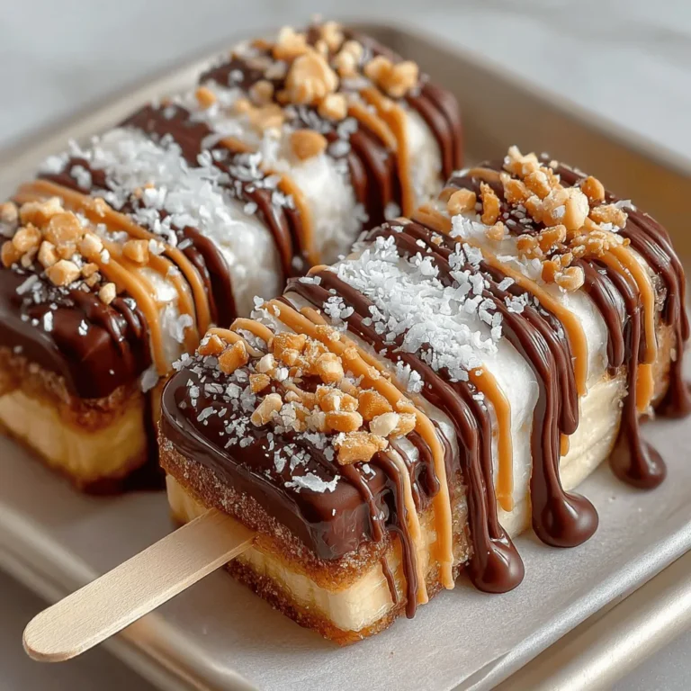 Delightful, healthy, and incredibly easy to make, Choco-Banana Bliss Pops are the perfect frozen treat for any occasion. These delectable pops combine the natural sweetness of ripe bananas with the rich creaminess of peanut butter and the indulgent flavor of chocolate, creating a snack that appeals to both children and adults alike. Whether you're looking for a nutritious after-school snack for your kids, a refreshing summer dessert, or a nostalgic treat that takes you back to your childhood, Choco-Banana Bliss Pops fulfill all these cravings effortlessly.