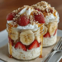 Overnight oats are a no-cook method of making oatmeal, where rolled oats are soaked in liquid overnight, allowing them to absorb the moisture and soften. This simple preparation method has gained immense popularity in recent years, particularly among those seeking quick and healthy breakfast options. The versatility of overnight oats allows for endless combinations of flavors and ingredients, making them an appealing choice for a wide range of palates and dietary preferences.