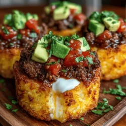 When it comes to adding cheese to your Mini Taco Tater Tot Cups, the choice of cheese is crucial for achieving that perfect meltiness and flavor. A good rule of thumb is to select cheeses that melt well. Some of the best options include: