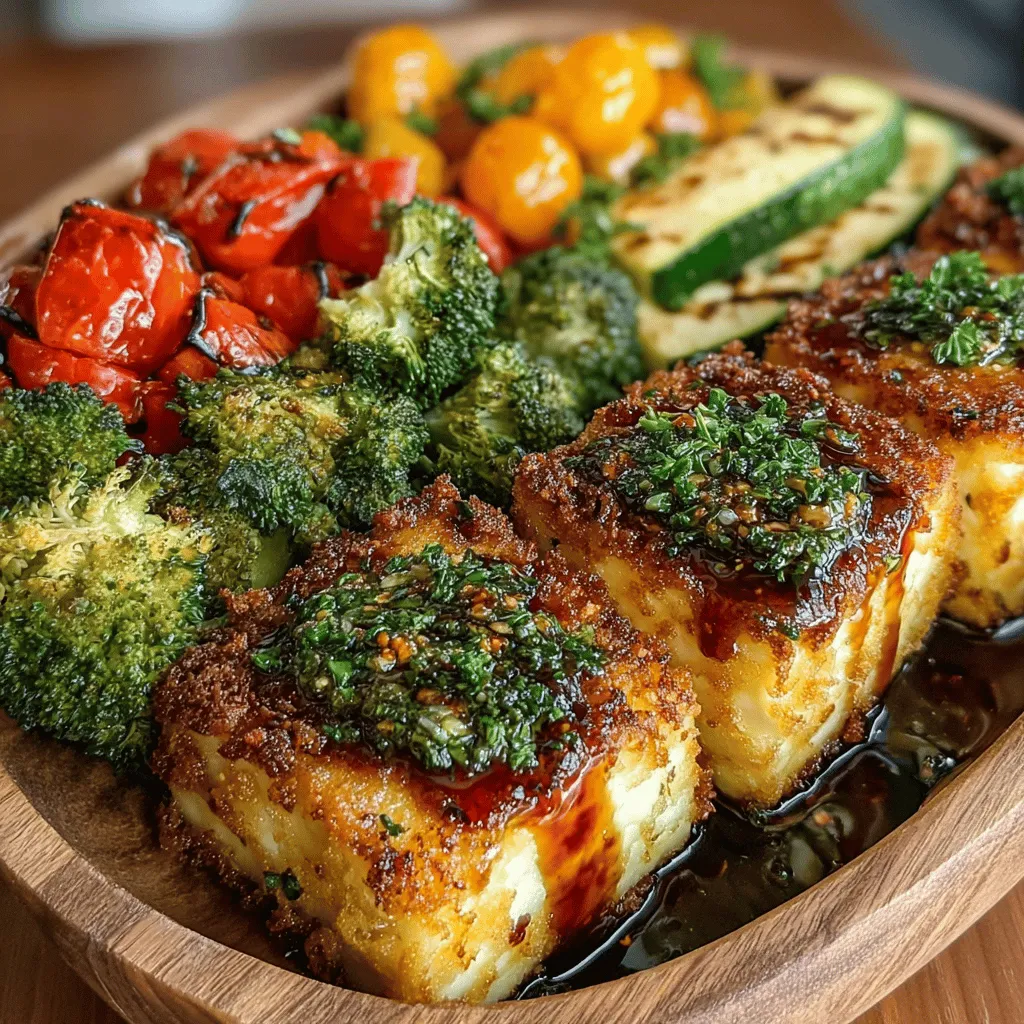 Garlic Herb Tofu with Roasted Veggies is a delightful and nutritious dish that offers a perfect harmony of flavors, colors, and textures. This meal showcases the vibrant tastes of fresh vegetables and aromatic herbs, making it not only a feast for the eyes but also a powerhouse of nutrition. The star of the dish, tofu, serves as a fantastic plant-based protein that caters to a range of dietary preferences, including vegetarian and vegan diets.