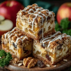 Apple Raisin Oatmeal Snack Bars