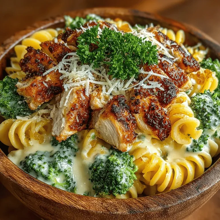 To elevate the flavor profile of your Cheesy Chicken Broccoli Alfredo, using the right seasonings is crucial. Simple herbs and spices can make a significant difference in taste without overpowering the dish. Start with a generous pinch of salt and freshly ground black pepper to enhance the natural flavors of the chicken and vegetables.