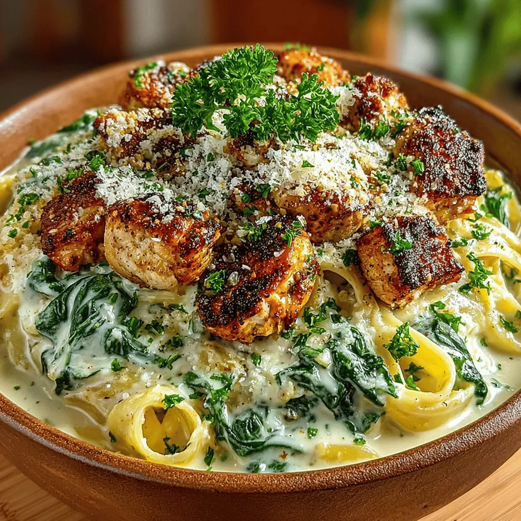 When it comes to comfort food, few dishes can rival the creamy indulgence of Alfredo pasta. The Creamy Spinach Chicken Alfredo Delight takes this classic Italian favorite and gives it a healthy twist, making it not only a delicious meal but also a nutritious one. This dish marries the rich, velvety texture of Alfredo sauce with the vibrant, earthy flavor of fresh spinach, creating a culinary experience that is both satisfying and wholesome. Whether you're looking for a quick weeknight dinner or an elegant meal for entertaining guests, this recipe fits the bill perfectly.