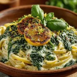 Creamy Garlic Spinach Pasta: A Culinary Delight