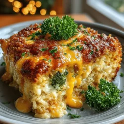 Cheesy Broccoli Rice Casserole Delight