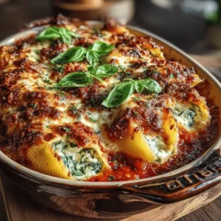 Cheesy Spinach Delight Stuffed Shells