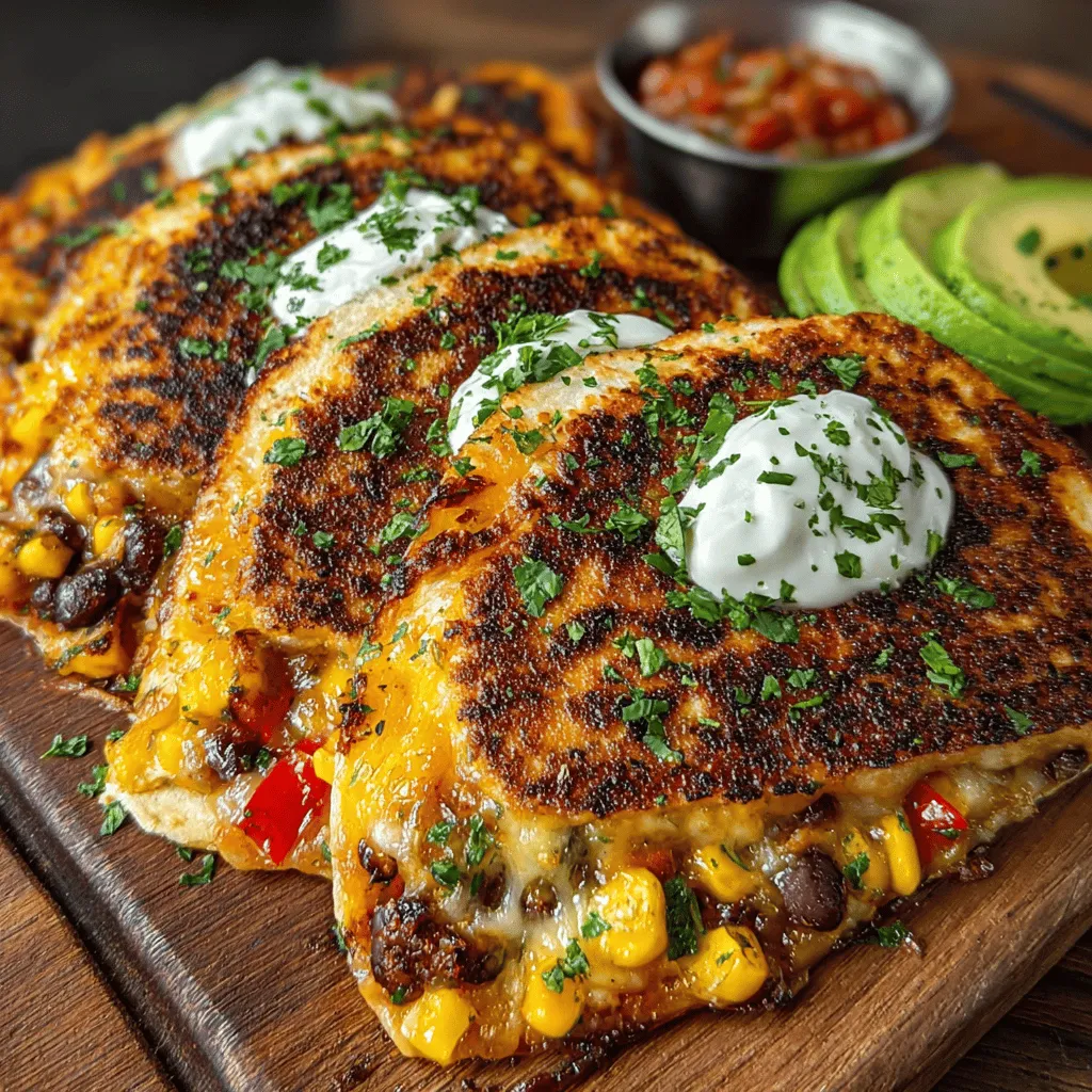 Loaded Veggie Quesadillas with Cheddar Bliss are a delightful culinary creation that perfectly marries taste and nutrition. This dish appeals to a wide range of palates, making it an ideal choice for family dinners, casual gatherings, or even a quick weeknight meal. The combination of melted cheese, vibrant vegetables, and wholesome beans creates a satisfying experience that truly elevates the humble quesadilla to new heights.