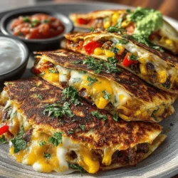 Loaded Veggie Quesadillas with Cheddar Bliss