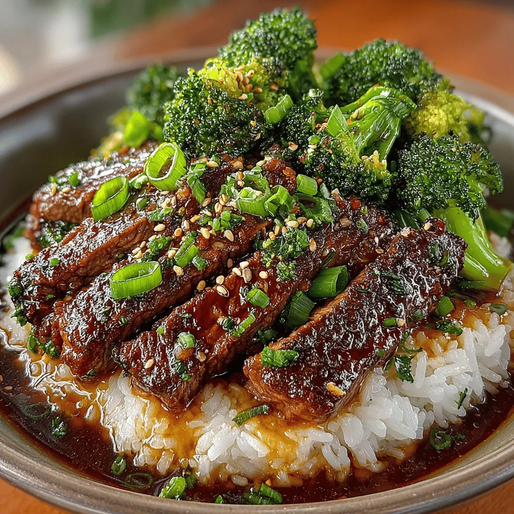 In the realm of quick and satisfying meals, <strong>Whirlwind Beef & Broccoli Delight</strong> stands out as an exemplary dish that combines tender beef, vibrant broccoli, and a rich, savory sauce. This recipe not only offers a delightful culinary experience but also embodies the essence of healthy eating, making it perfect for busy weeknights. With a preparation time of just 10 minutes and a cooking time of 15 minutes, this dish is designed to fit seamlessly into your hectic lifestyle while catering to your taste buds.” /></p>
</p>
<h2>Serving Suggestions</h2>
</p>
<h3>Pairing with Rice or Noodles: Choosing the Right Base</h3>
</p>
<p>When it comes to serving Whirlwind Beef & Broccoli Delight, the choice of a base can significantly enhance the dish’s overall experience. Both rice and noodles are traditional accompaniments in Asian cuisine, and each brings its own unique flavor and texture.</p>
</p>
<p>1. <strong>Rice:</strong> A popular choice, steamed white or brown rice provides a neutral base that perfectly absorbs the rich, savory sauce of the beef and broccoli. Brown rice adds a nutty flavor and additional fiber, making it a healthier option.</p>
</p>
<p>2. <strong>Noodles:</strong> For those craving a heartier meal, consider pairing the stir-fry with egg noodles or rice noodles. These options offer a delightful chewiness that complements the tender beef and crunchy broccoli. If you prefer a gluten-free alternative, try using rice noodles, which soak up the sauce beautifully.</p>
</p>
<h3>Garnishing for Presentation: The Importance of Sesame Seeds and Green Onions</h3>
</p>
<p>Presentation is key when serving Whirlwind Beef & Broccoli Delight. A few simple garnishes can elevate your dish from ordinary to extraordinary.</p>
</p>
<p>– <strong>Sesame Seeds:</strong> Toasted sesame seeds add a delightful crunch and nutty flavor that enhances the dish’s overall appeal. Sprinkle a generous amount over your beef and broccoli just before serving to provide a visual contrast and a burst of flavor.</p>
</p>
<p>– <strong>Green Onions:</strong> Chopped green onions not only add a pop of color but also infuse a fresh, mild onion flavor that complements the savory notes of the stir-fry. Scatter them over the dish as a final touch for a vibrant presentation.</p>
</p>
<h3>Exploring Side Dishes: Complementary Options for a Complete Meal</h3>
</p>
<p>To create a well-rounded meal, consider adding complementary side dishes that enhance the flavors of Whirlwind Beef & Broccoli Delight. Here are some suggestions:</p>
</p>
<p>– <strong>Spring Rolls:</strong> Crispy vegetable or shrimp spring rolls can provide a crunchy texture and a refreshing contrast to the stir-fry.</p>
</p>
<p>– <strong>Asian Slaw:</strong> A tangy Asian slaw made with cabbage, carrots, and a sesame dressing can offer a crunchy, refreshing side that balances the richness of the beef.</p>
</p>
<p>– <strong>Miso Soup:</strong> A warm bowl of miso soup with tofu and seaweed can serve as a comforting starter, setting the stage for a delicious meal.</p>
</p>
<p>– <strong>Steamed Dumplings:</strong> These bite-sized treats filled with meat or vegetables make for a great appetizer, further embracing the Asian theme of your dinner.</p>
</p>
<h2>Nutritional Information</h2>
</p>
<h3>Caloric Breakdown: Understanding the Nutritional Value</h3>
</p>
<p>Whirlwind Beef & Broccoli Delight is not only delicious but also packed with nutritional benefits. Here’s a rough breakdown of the caloric content per serving:</p>
</p>
<p>– <strong>Calories:</strong> Approximately 350-400 calories, depending on the specific ingredients and portion sizes used.</p>
<p>– <strong>Protein:</strong> With beef as the main ingredient, this dish provides a substantial amount of protein, roughly 30 grams per serving, vital for muscle repair and growth.</p>
<p>– <strong>Carbohydrates:</strong> When paired with rice or noodles, expect around 45-50 grams of carbohydrates, offering energy for your daily activities.</p>
<p>– <strong>Fats:</strong> The dish contains healthy fats from the sesame oil and beef, contributing to about 15 grams of fat per serving.</p>
</p>
<h3>Health Benefits of Beef and Broccoli: Protein, Vitamins, and Minerals</h3>
</p>
<p>Both beef and broccoli are nutritional powerhouses, contributing to the overall health benefits of this dish.</p>
</p>
<p>– <strong>Beef:</strong> Rich in high-quality protein, beef provides essential amino acids necessary for body function. It is also a great source of vitamins and minerals, including vitamin B12, iron, and zinc, important for energy production and immune health.</p>
</p>
<p>– <strong>Broccoli:</strong> This cruciferous vegetable is loaded with vitamins C and K, fiber, and antioxidants. Broccoli supports digestive health, boosts the immune system, and may even lower the risk of chronic diseases.</p>
</p>
<h3>A Balanced Meal: How This Dish Fits Into Healthy Eating Patterns</h3>
</p>
<p>Whirlwind Beef & Broccoli Delight can fit well into a balanced diet. When served with a wholesome base like brown rice or whole grain noodles, it creates a meal that includes macronutrients essential for health:</p>
</p>
<p>– <strong>Protein:</strong> Essential for muscle maintenance and overall health.</p>
<p>– <strong>Carbohydrates:</strong> Provide energy and can be a source of fiber if whole grains are chosen.</p>
<p>– <strong>Vegetables:</strong> Broccoli adds vital nutrients and fiber, contributing to daily vegetable intake.</p>
</p>
<p>This dish aligns well with dietary guidelines that emphasize a variety of foods from all food groups, promoting a balanced and nutritious diet.</p>
</p>
<h2>Cultural Significance of Beef and Broccoli Stir-Fry</h2>
</p>
<h3>The Origins of Beef and Broccoli: A Culinary Exploration</h3>
</p>
<p>Beef and broccoli is a dish that has its roots in Chinese cuisine, specifically in the Cantonese culinary tradition. While the combination of beef and broccoli is not traditionally found in China, it became popular in the United States during the 1980s, adapting to American tastes and preferences.</p>
</p>
<p>This dish is a great example of how culinary traditions can evolve when they cross cultural boundaries, showcasing the ability of food to adapt and reflect the influences of different societies.</p>
</p>
<h3>The Influence of Asian Cuisine: Understanding Stir-Fry Techniques</h3>
</p>
<p>Stir-frying is a cooking technique that originated in China, emphasizing quick cooking over high heat while using minimal oil. This method retains the freshness and flavor of ingredients while keeping them crisp and vibrant.</p>
</p>
<p>The stir-fry technique has influenced many global cuisines, allowing for the preparation of numerous dishes that showcase various vegetables and proteins. The fast-paced cooking style is perfect for modern lifestyles, making it a favored method for home cooks seeking to prepare meals quickly without sacrificing flavor.</p>
</p>
<h3>Modern Variations: How This Classic Dish Has Evolved</h3>
</p>
<p>As Whirlwind Beef & Broccoli Delight has gained popularity, numerous variations have emerged to cater to different dietary preferences and ingredients available. Here are a few modern adaptations:</p>
</p>
<p>– <strong>Gluten-Free Version:</strong> For those with gluten sensitivities, using tamari instead of soy sauce offers a gluten-free alternative while maintaining a similar flavor profile.</p>
</p>
<p>– <strong>Vegetarian or Vegan Options:</strong> By substituting beef with tofu or tempeh and using vegetable broth instead of meat-based sauces, this dish can be made suitable for vegetarians and vegans.</p>
</p>
<p>– <strong>Spicy Versions:</strong> Adding chili paste or fresh peppers can introduce a spicy kick, appealing to those who enjoy heat in their meals.</p>
</p>
<p>These adaptations not only diversify the recipe but also introduce it to a wider audience, demonstrating the versatility of the original dish.</p>
</p>
<h2>Conclusion: Embracing Quick and Healthy Cooking</h2>
</p>
<p>Whirlwind Beef & Broccoli Delight encapsulates the harmony of quick preparation and healthful ingredients, making it an excellent choice for anyone looking to enjoy a nourishing meal without spending hours in the kitchen. By mastering this recipe, you not only enrich your culinary repertoire but also embrace a balanced lifestyle that prioritizes both flavor and nutrition.</p>
</p>
<p>Encouraging creativity in the kitchen, this dish allows for experimentation with ingredients while staying true to its roots. Whether you stick to the traditional recipe or explore modern variations, the delightful combination of tender beef and crisp broccoli will undoubtedly become a favorite in your household. Enjoy the process, savor the flavors, and relish the health benefits of this beloved stir-fry.</p>
</div>
