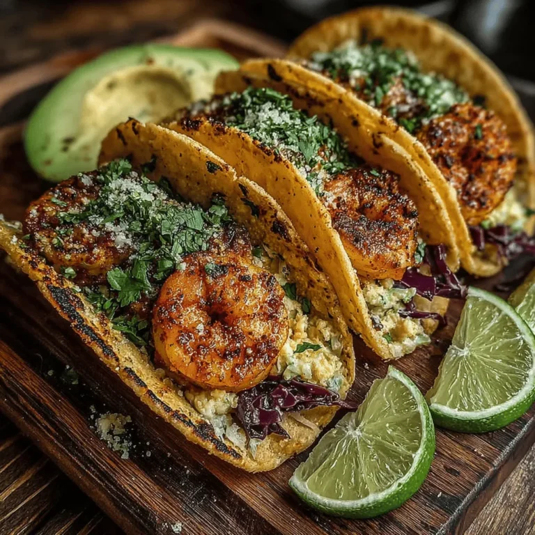 When it comes to quick, satisfying meals, Zesty Garlic Lime Shrimp Tacos offer a perfect blend of flavors that cater to both seafood lovers and taco enthusiasts alike. This dish celebrates the vibrant profiles of fresh ingredients, making it an excellent choice for weeknight dinners, casual gatherings, or any occasion where a burst of flavor is desired. With its zesty lime and aromatic garlic, every bite delivers a refreshing experience that leaves a lasting impression. Whether you’re hosting friends for a summer BBQ or simply craving a delicious meal at home, these tacos are sure to impress.