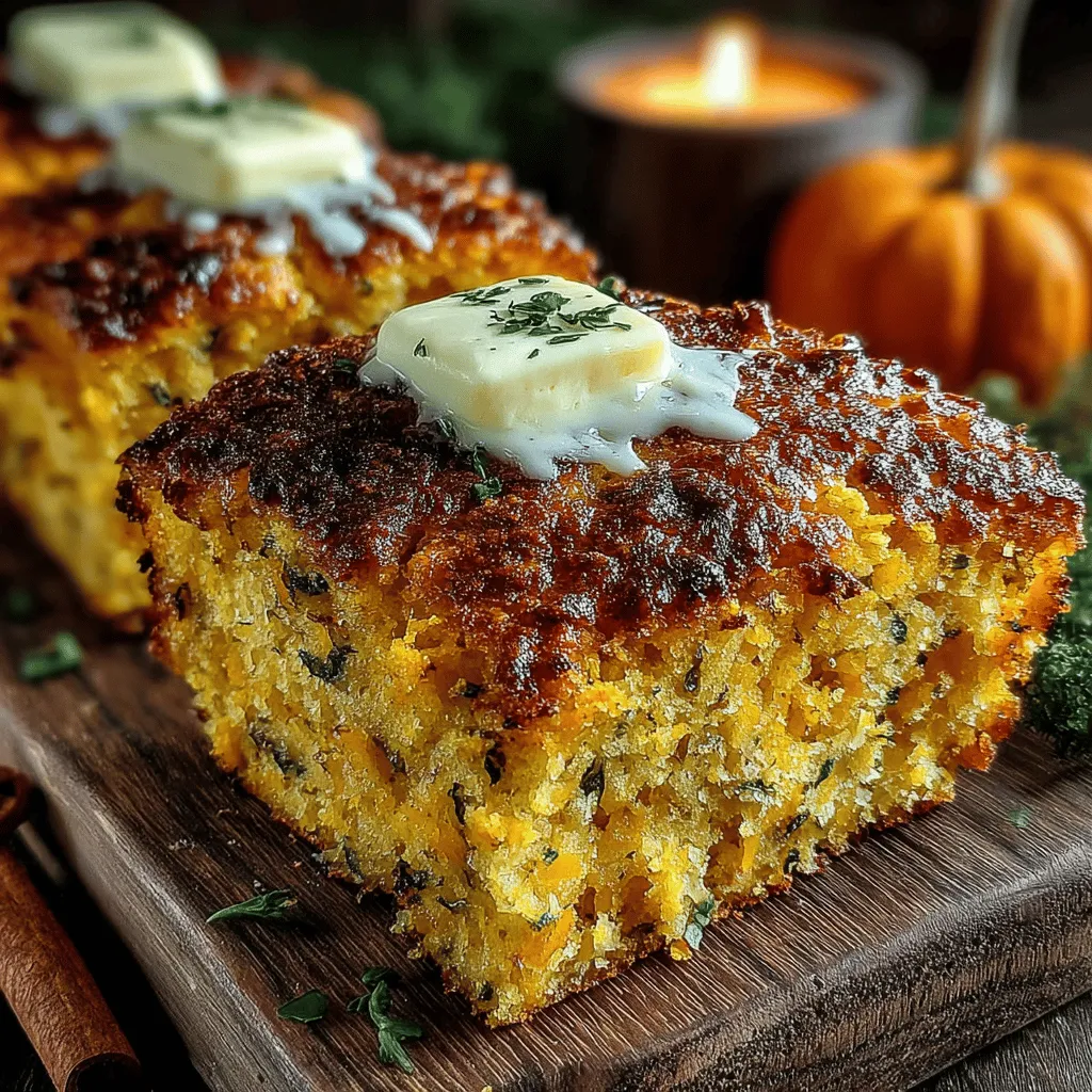As the leaves begin to change and the air turns crisp, the culinary world shifts toward the warm, inviting flavors of autumn. One delightful way to embrace the season is with our Pumpkin Spice Cornbread Delight, a comforting side dish that beautifully marries the earthy sweetness of pumpkin with the classic texture of cornbread. This easy-to-follow recipe is not only perfect for holiday gatherings but also serves as an everyday treat that can elevate any meal. Whether you're enjoying it alongside a hearty bowl of chili, savoring it as a sweet snack, or pairing it with a cup of tea, this cornbread is bound to impress friends and family alike.