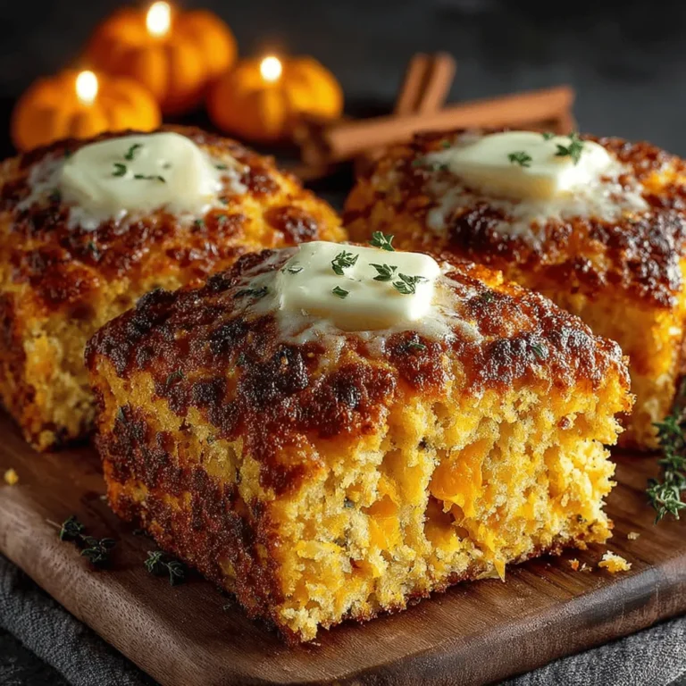 As the leaves begin to change and the air turns crisp, the culinary world shifts toward the warm, inviting flavors of autumn. One delightful way to embrace the season is with our Pumpkin Spice Cornbread Delight, a comforting side dish that beautifully marries the earthy sweetness of pumpkin with the classic texture of cornbread. This easy-to-follow recipe is not only perfect for holiday gatherings but also serves as an everyday treat that can elevate any meal. Whether you're enjoying it alongside a hearty bowl of chili, savoring it as a sweet snack, or pairing it with a cup of tea, this cornbread is bound to impress friends and family alike.